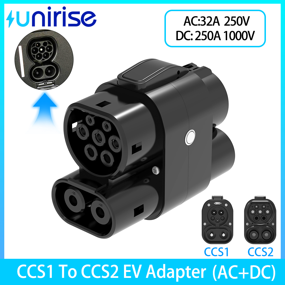 Ccs2 To Ccs1 Fast Charge Adapter 250Kw - CCS1에서 CCS2로 변환하는 전기차용 어댑터, AC+DC
