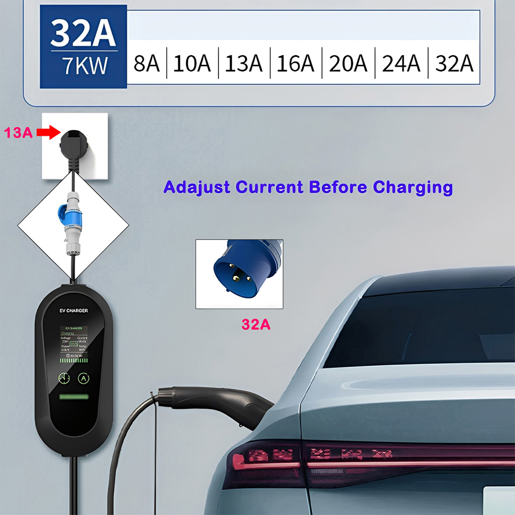Type2 휴대용 전기차 충전기 7KW 32A 5M 3 - Portable Ev Charger 32A Type 2 Cee Plug 리뷰 및 가격